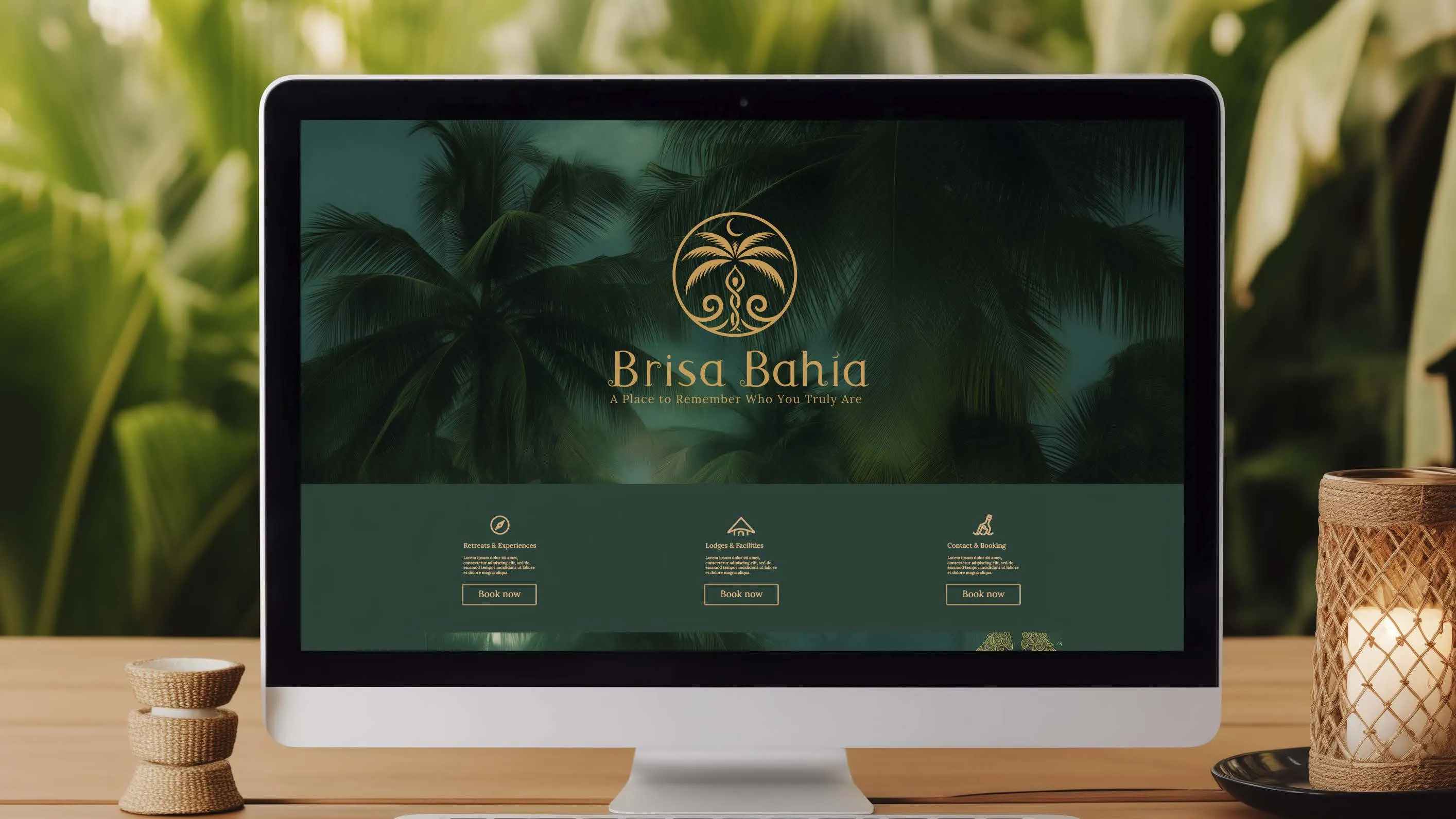 Brand guidelines page highlighting color usage for Brisa Bahía